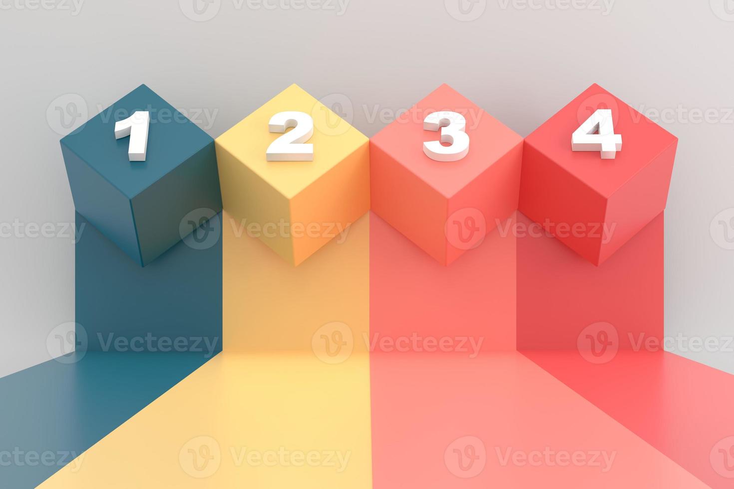 Set of infographic colorful banners square sections photo