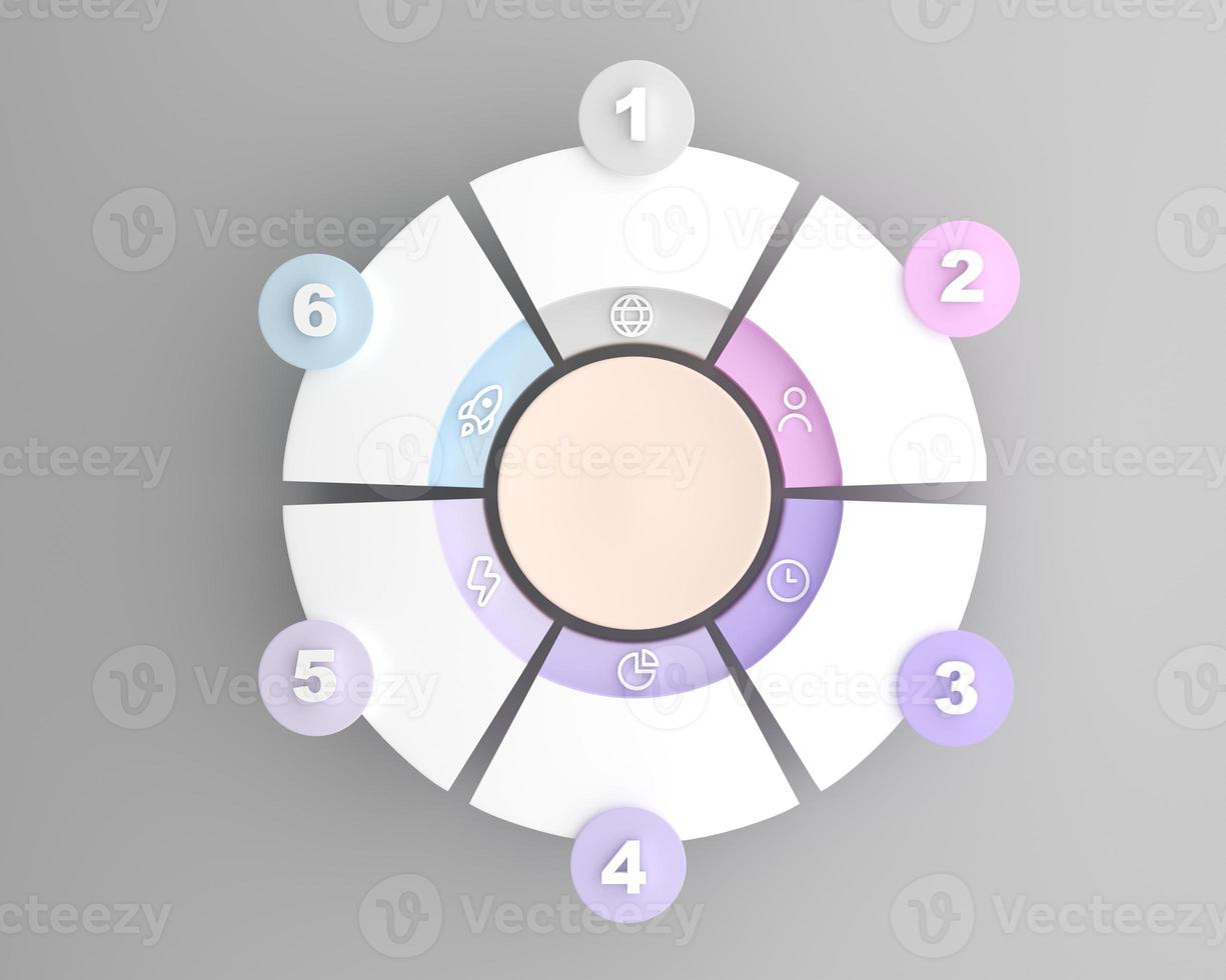 Circle chart infographic template for presentations, banner design for advertising photo