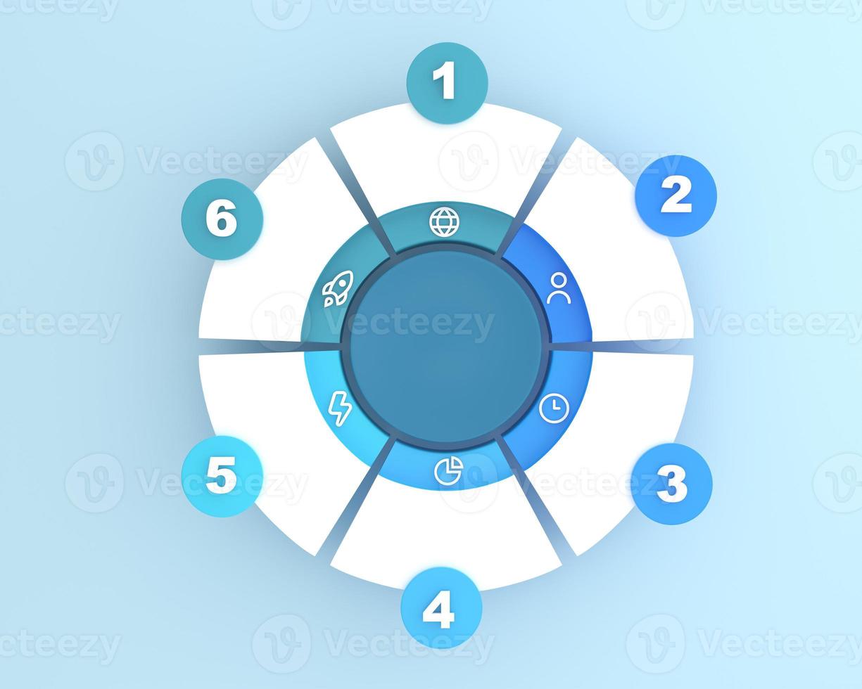 Circle chart infographic template for presentations, banner design for advertising photo
