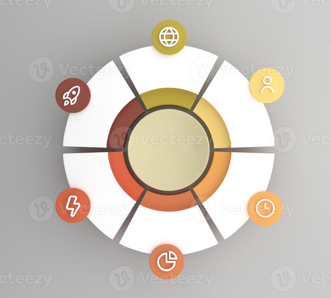 Circle chart infographic template for presentations, banner design for advertising photo