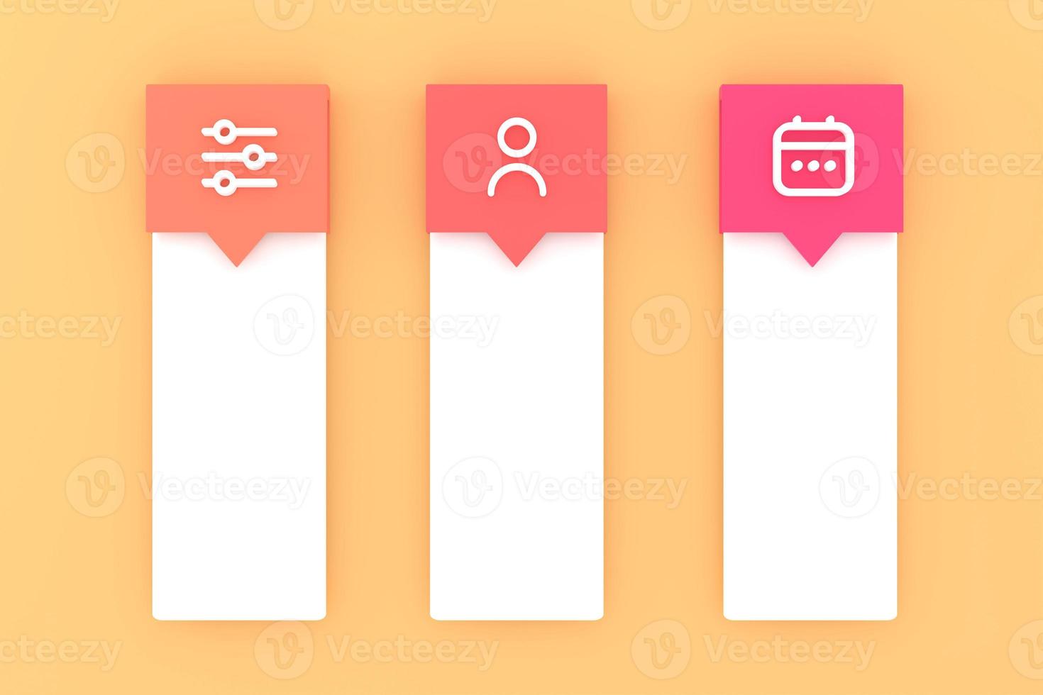 infographics banner design as set of 3, business design, step presentation photo