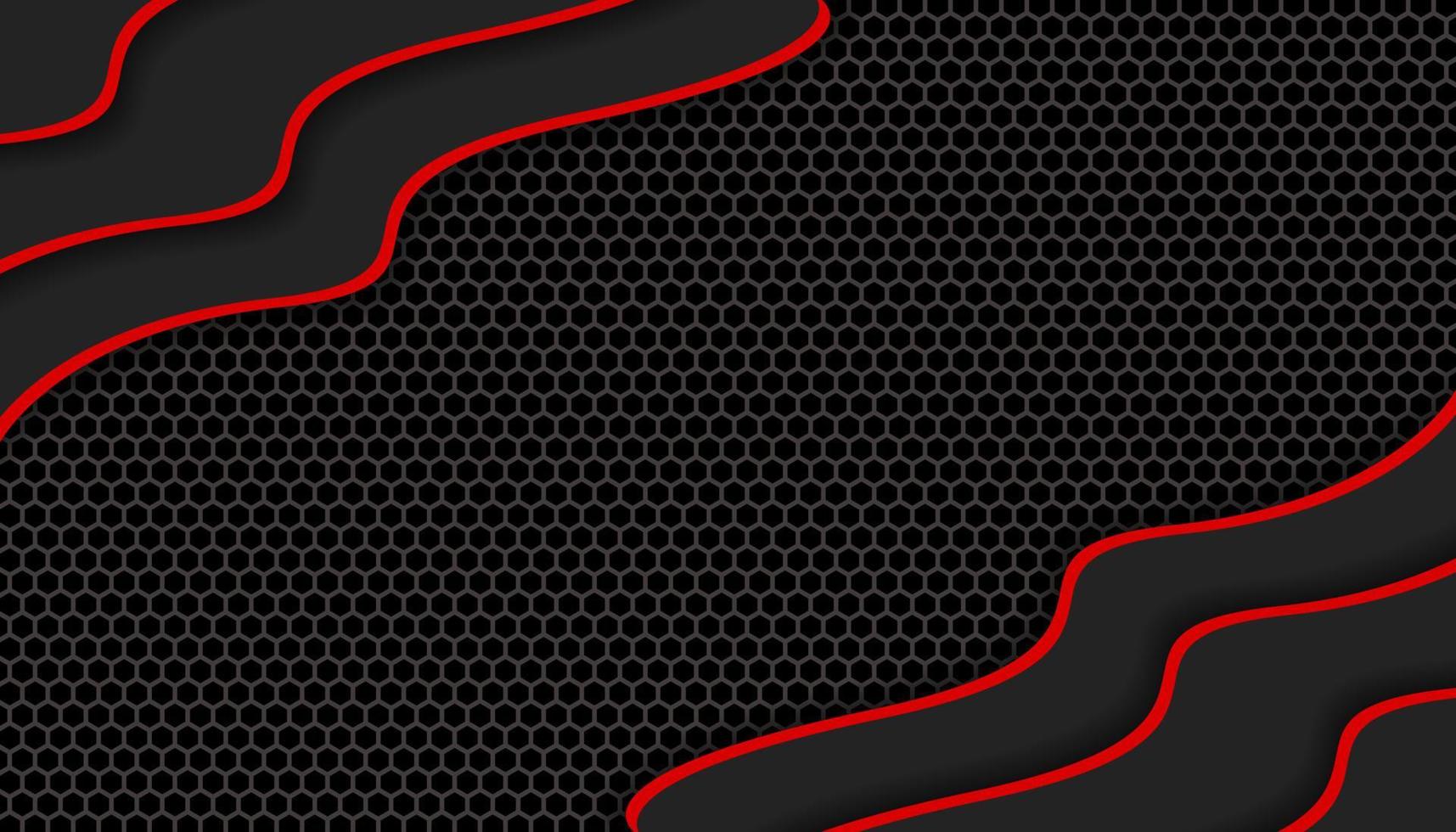 Abstract dark Red Futuristic Gaming Background with a hexagon pattern , dark Red geometric background  for banner or Offline stream, gaming background template vector