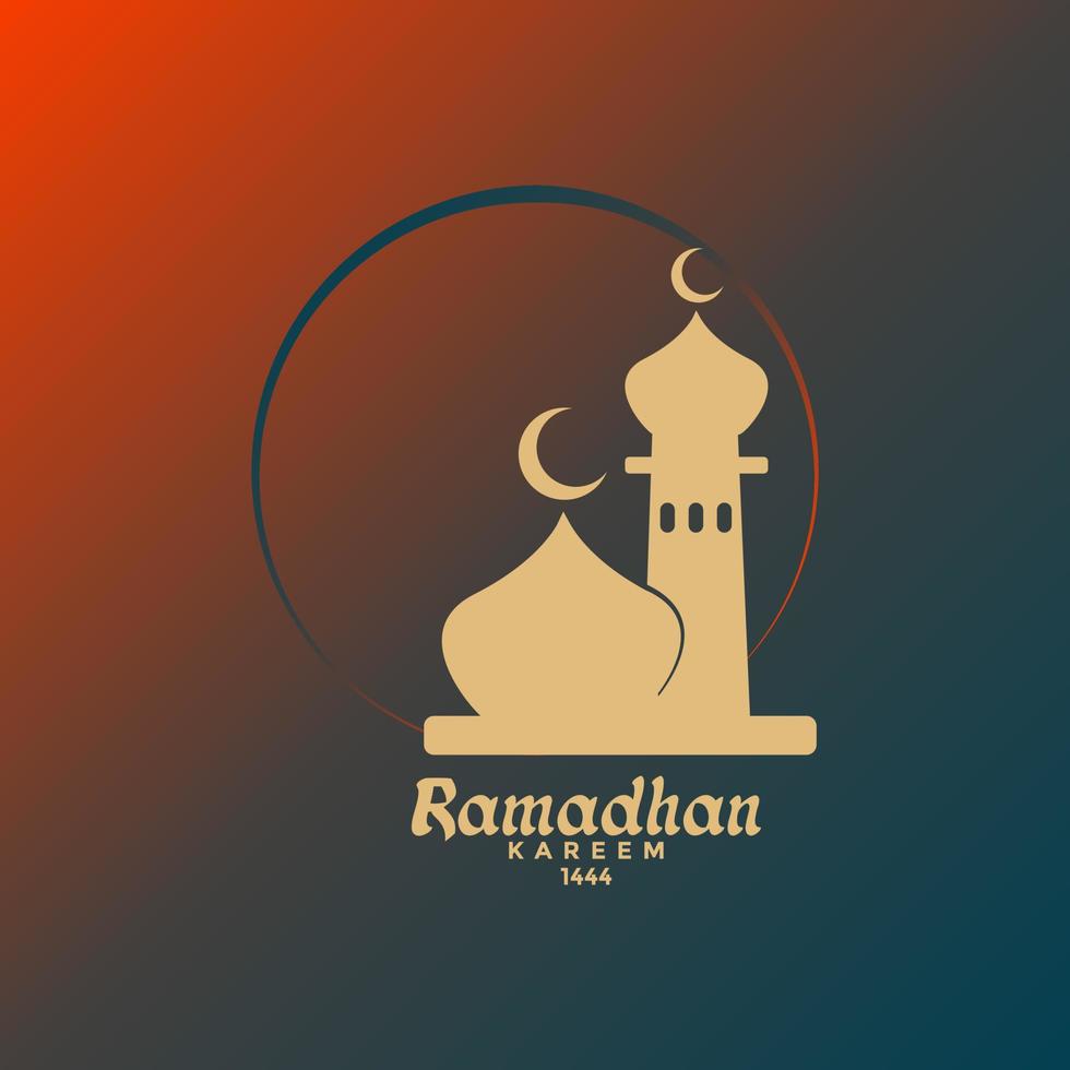 Ramadhan kareem greeting card. Ramadhan kareem banner design. Ramadhan Mubarak. Happy Holy Ramadan. Month of fasting for Muslims. vector
