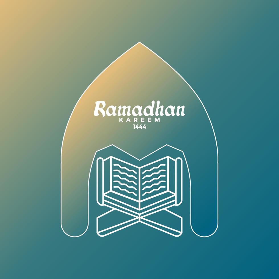 Ramadhan kareem greeting card. Ramadhan kareem banner design. Ramadhan Mubarak. Happy Holy Ramadan. Month of fasting for Muslims. vector