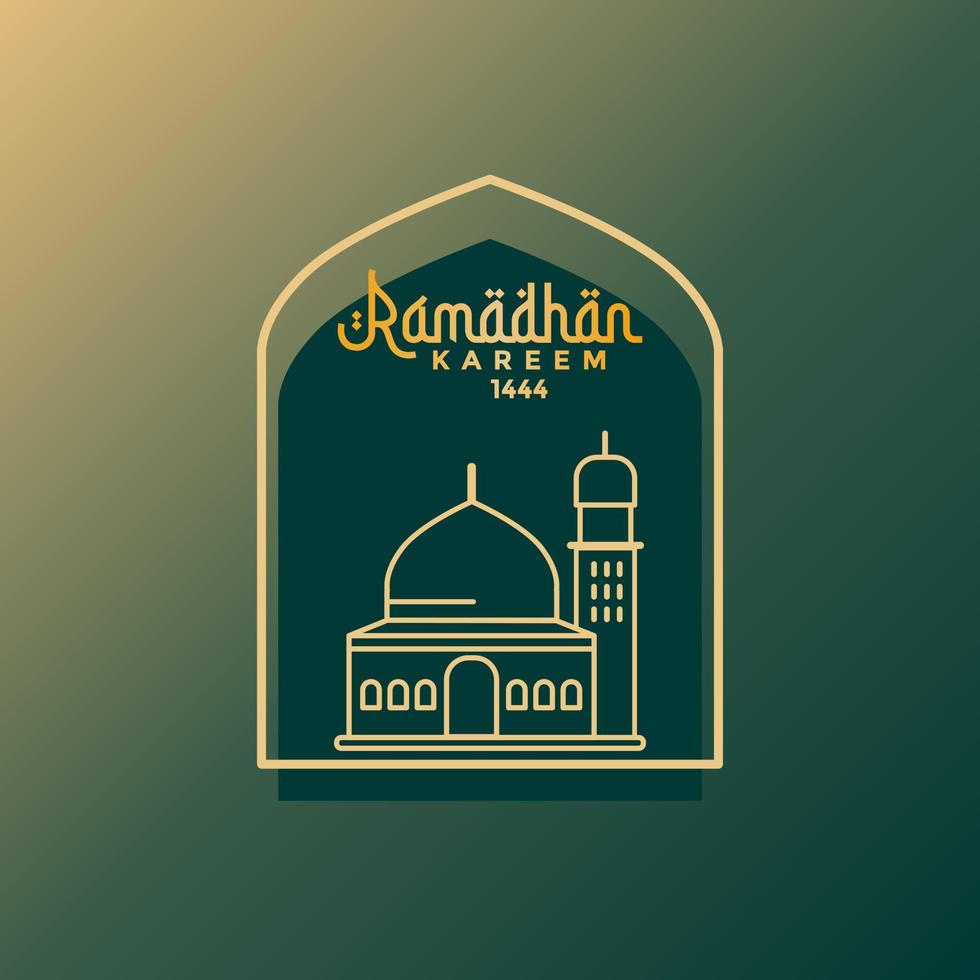 Ramadhan kareem greeting card. Ramadhan kareem banner design. Ramadhan Mubarak. Happy Holy Ramadan. Month of fasting for Muslims. vector