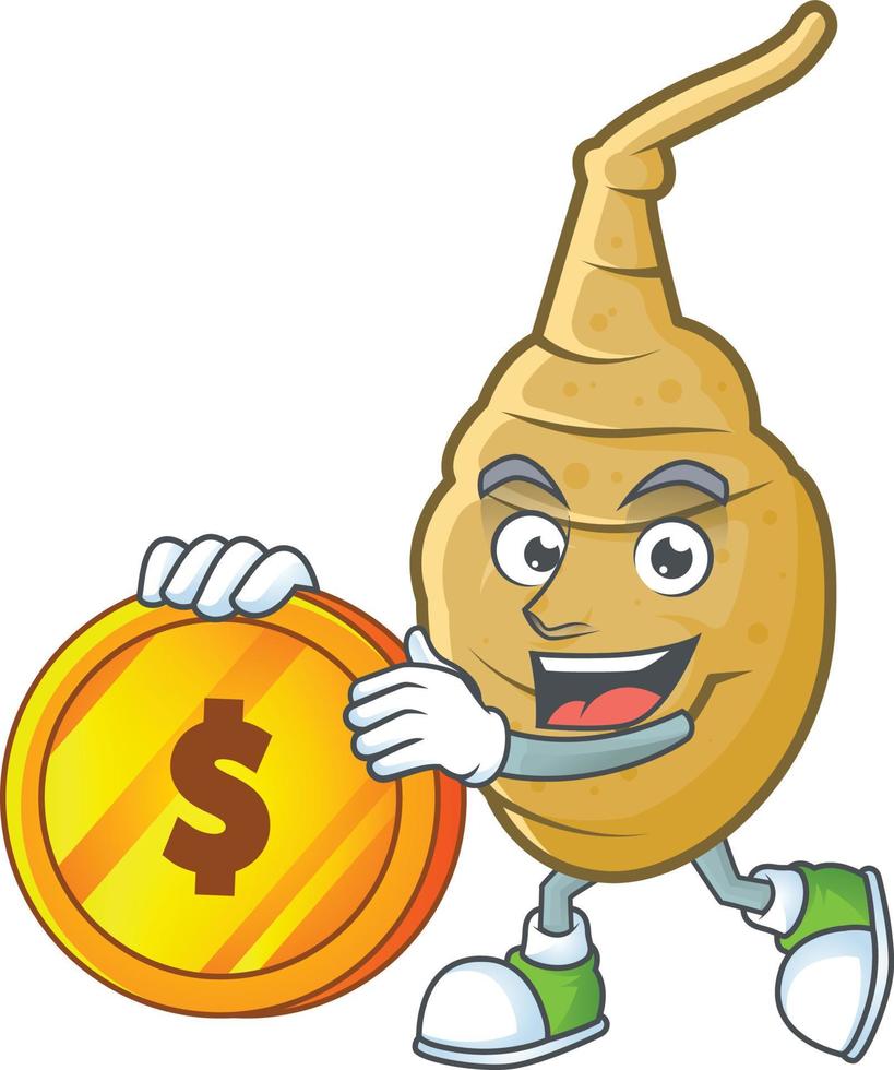 Jerusalem artichoke cartoon character style vector