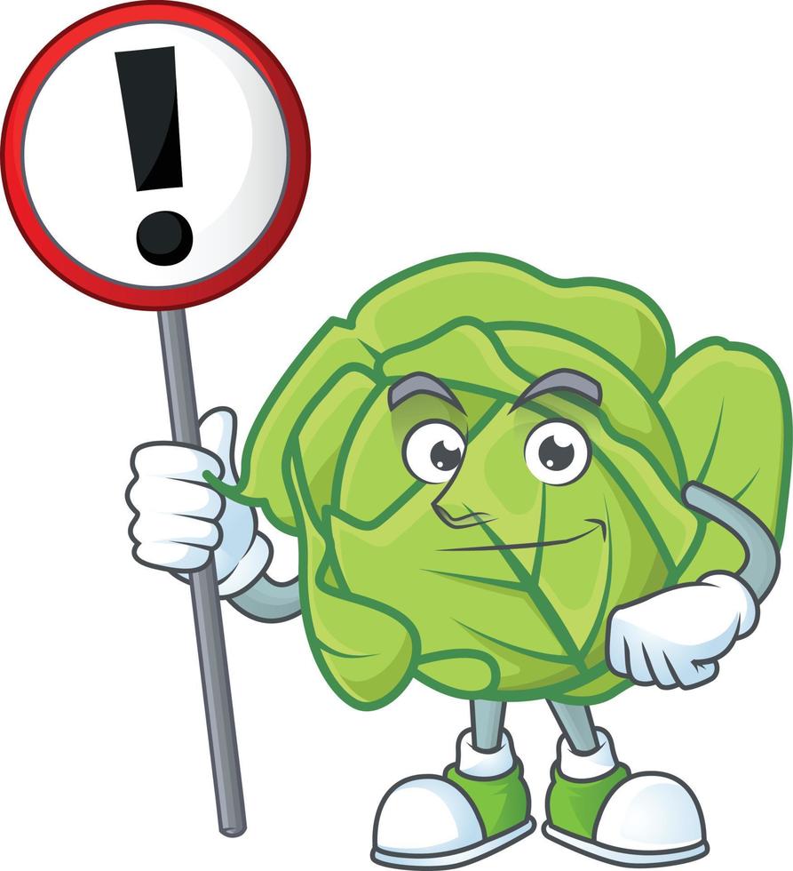 Cabbage cartoon character style vector