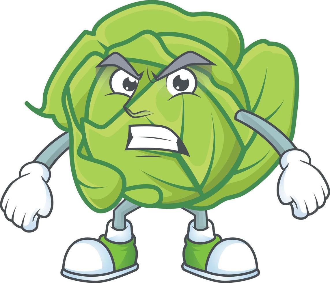 Cabbage cartoon character style vector