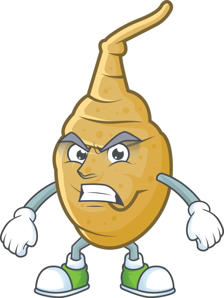 Jerusalem artichoke cartoon character style vector