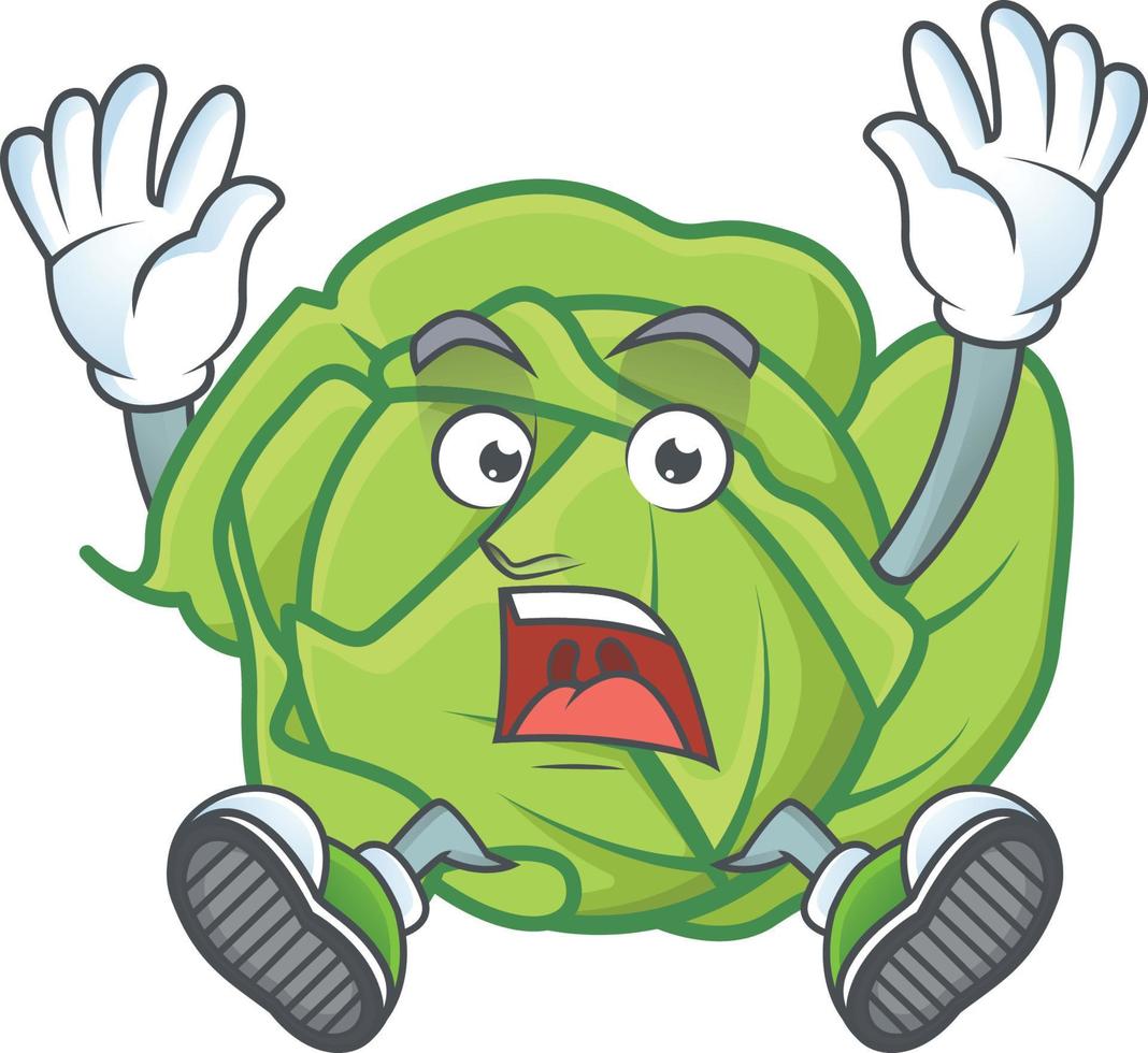 Cabbage cartoon character style vector