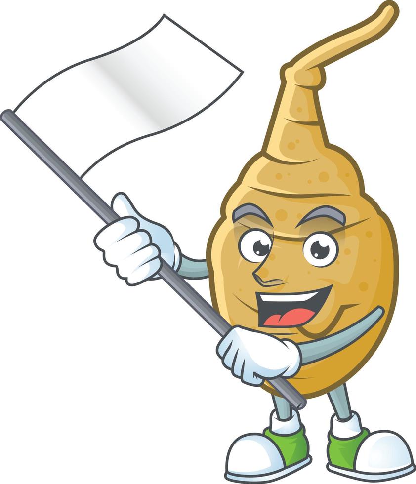 Jerusalem artichoke cartoon character style vector