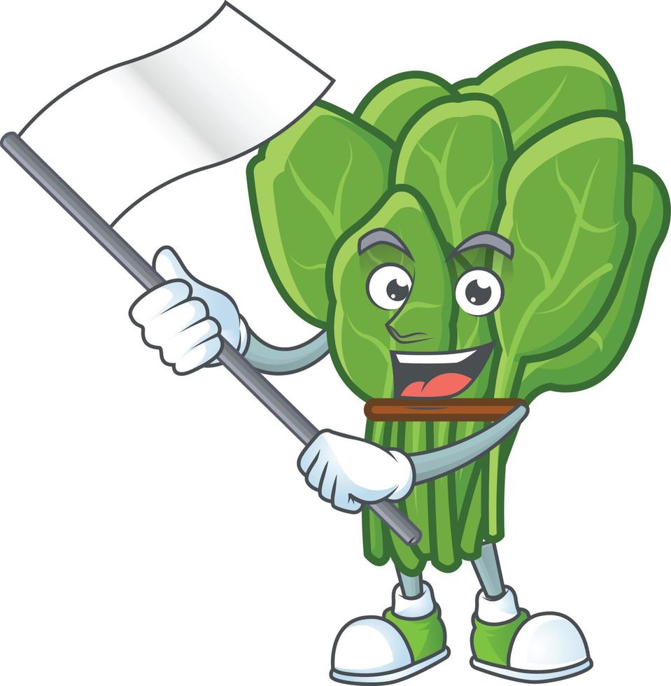 Spinach cartoon character style vector