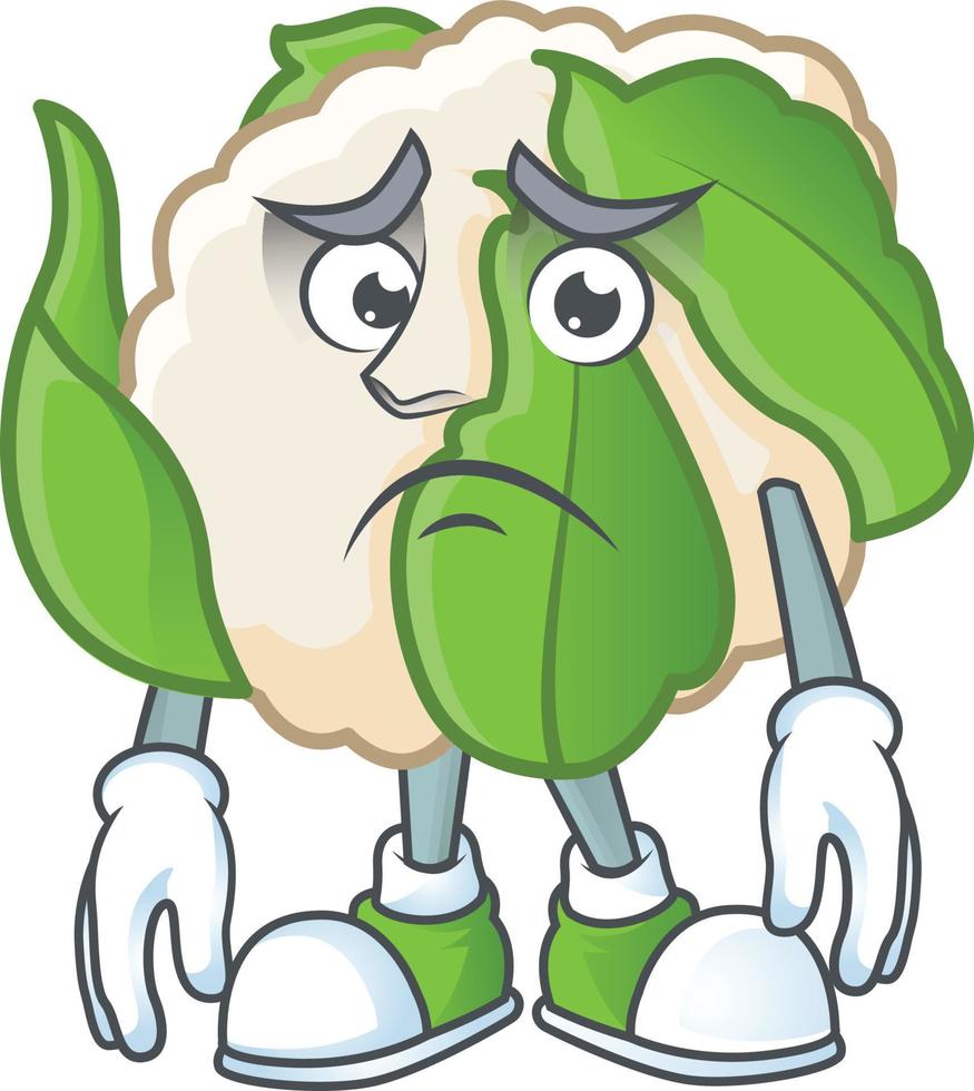 Cauliflower cartoon character style vector