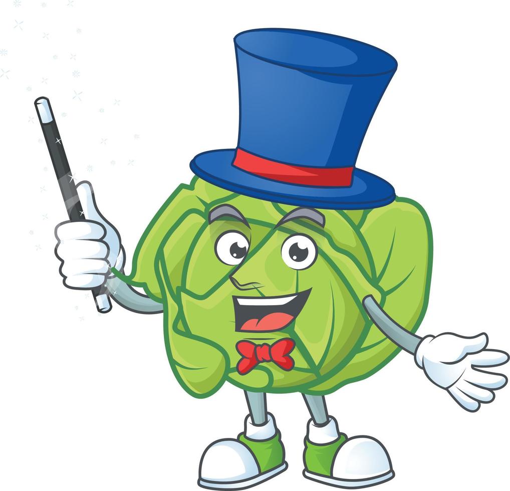 Cabbage cartoon character style vector