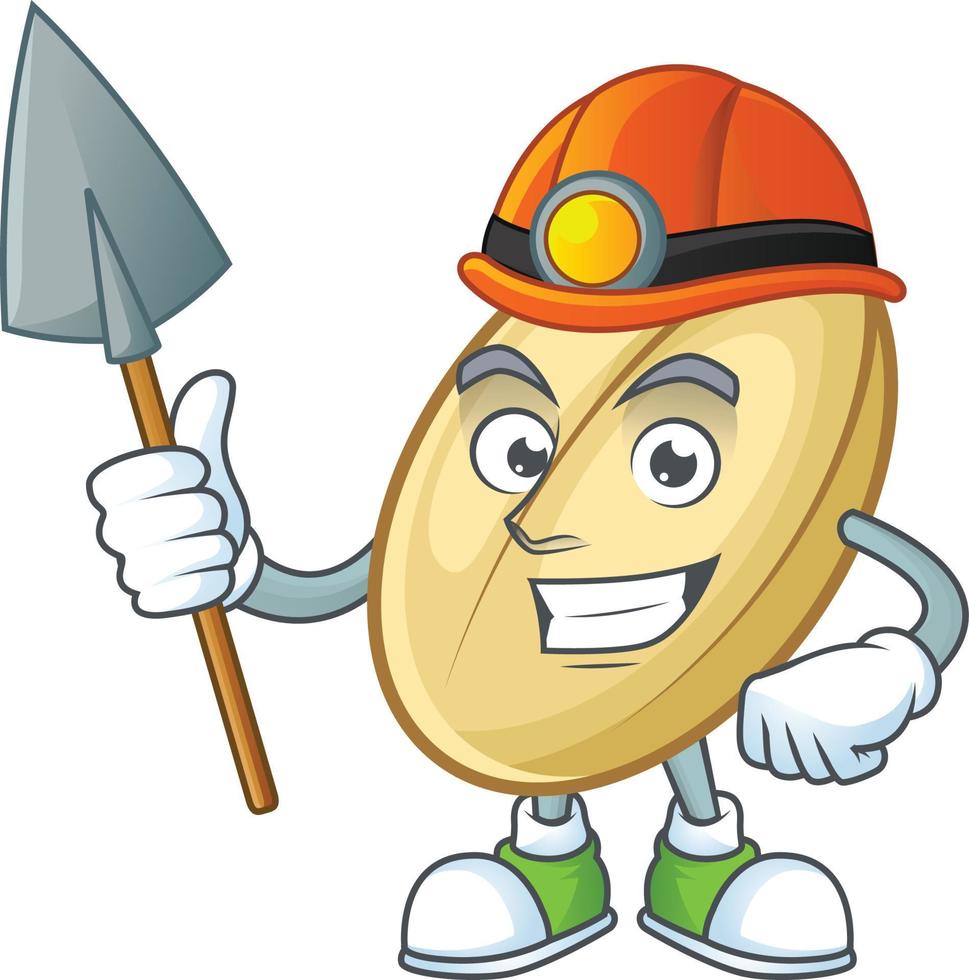 Split bean cartoon character style vector