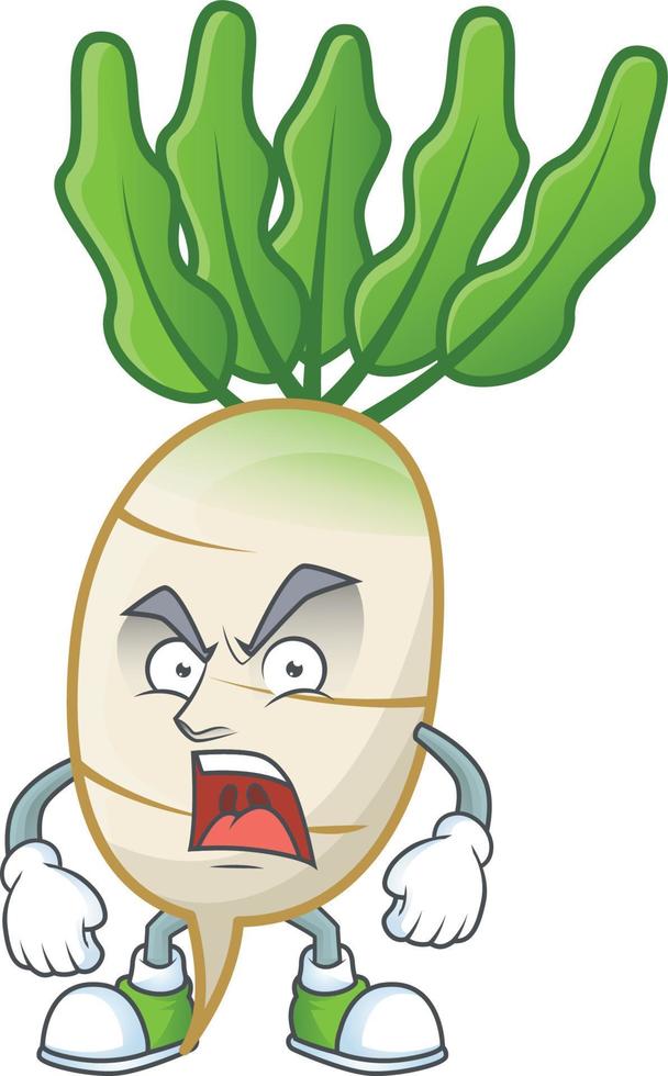 Daikon cartoon character style vector