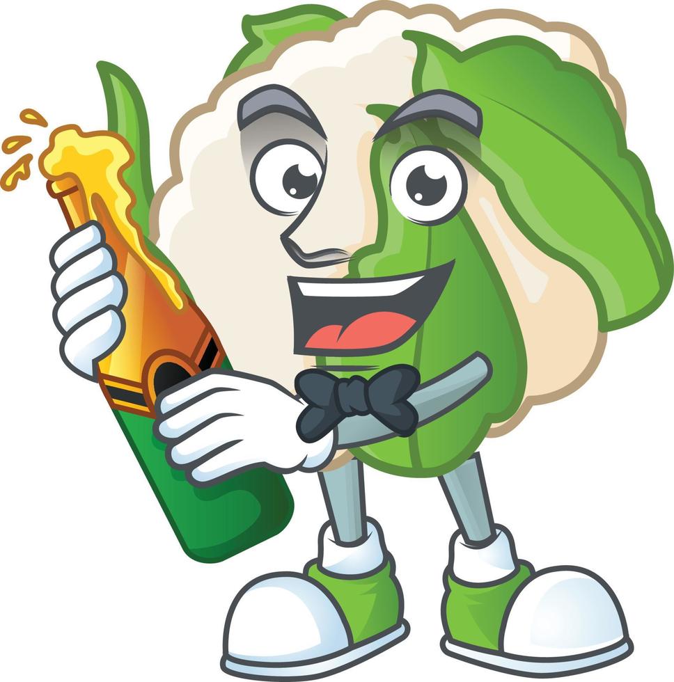 Cauliflower cartoon character style 19829940 Vector Art at Vecteezy