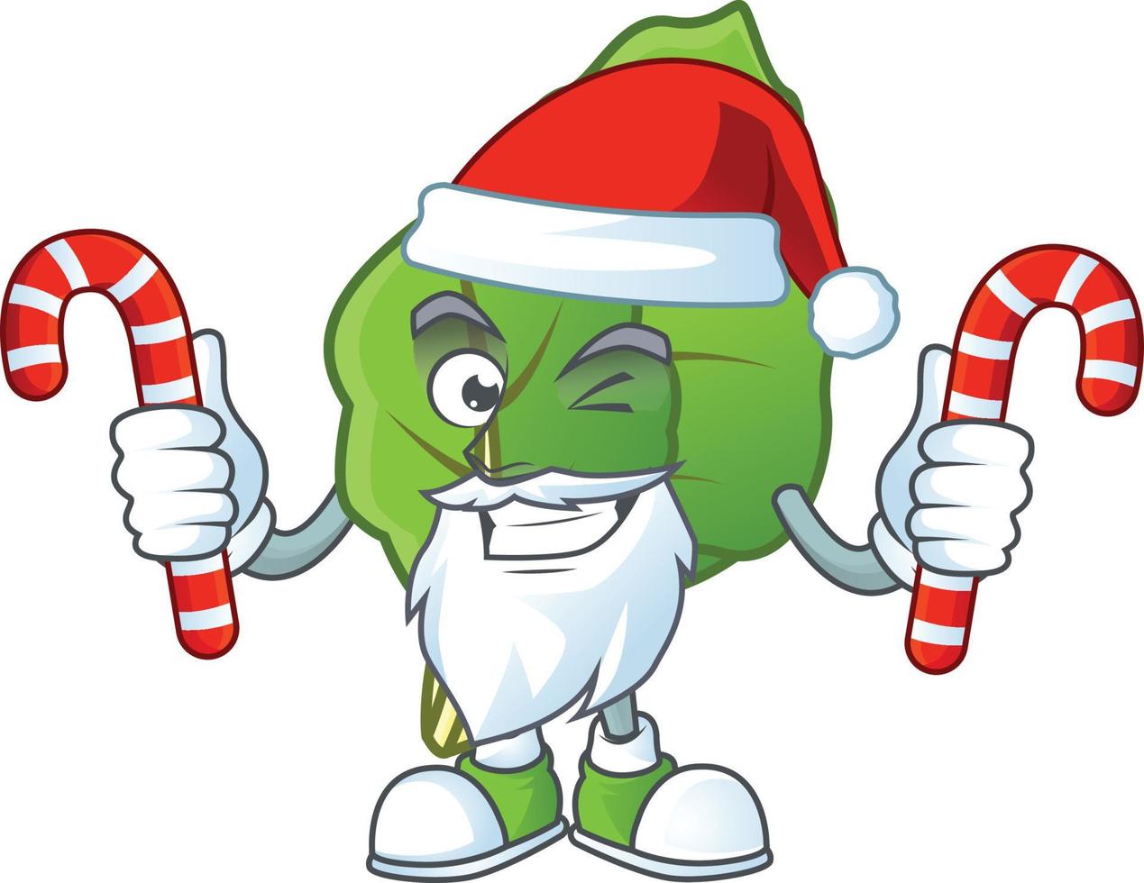 Happy collard greens cartoon character vector