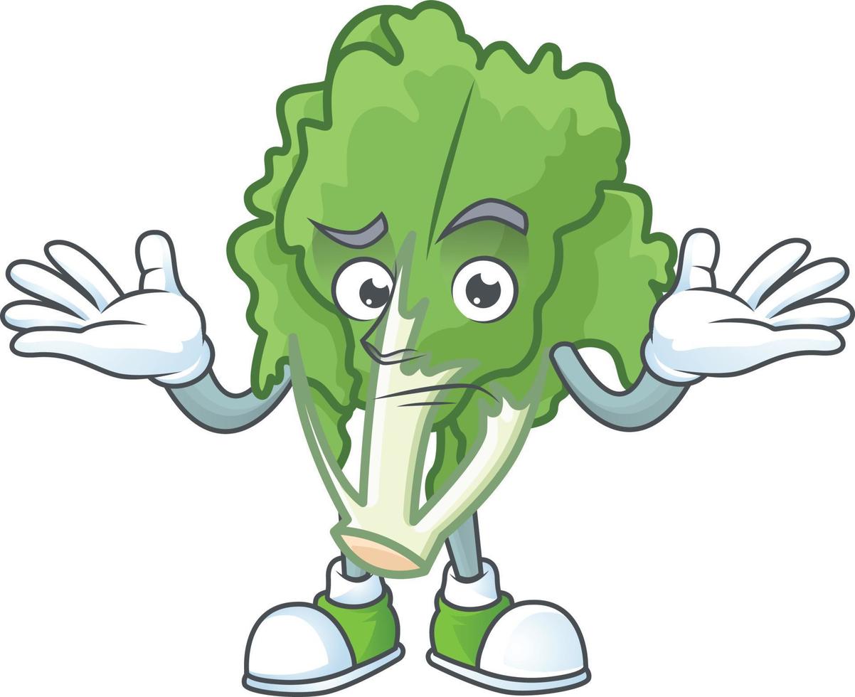 Endive cartoon character style vector