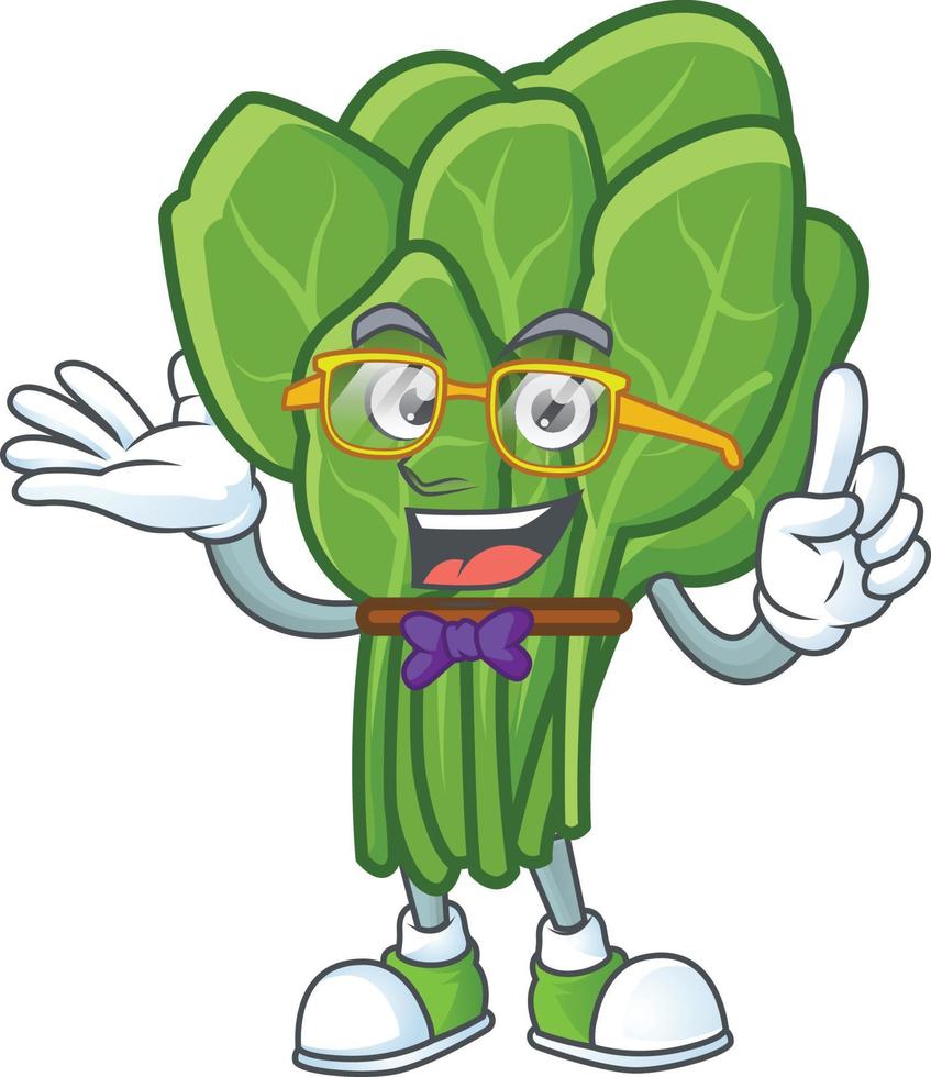 Spinach cartoon character style vector