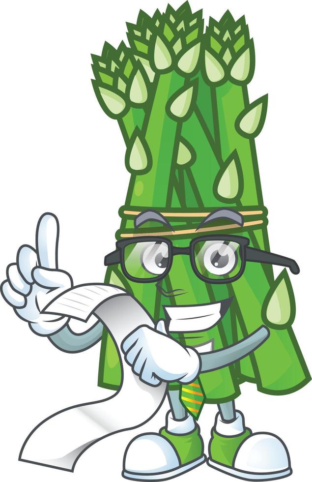 Asparagus cartoon character style vector