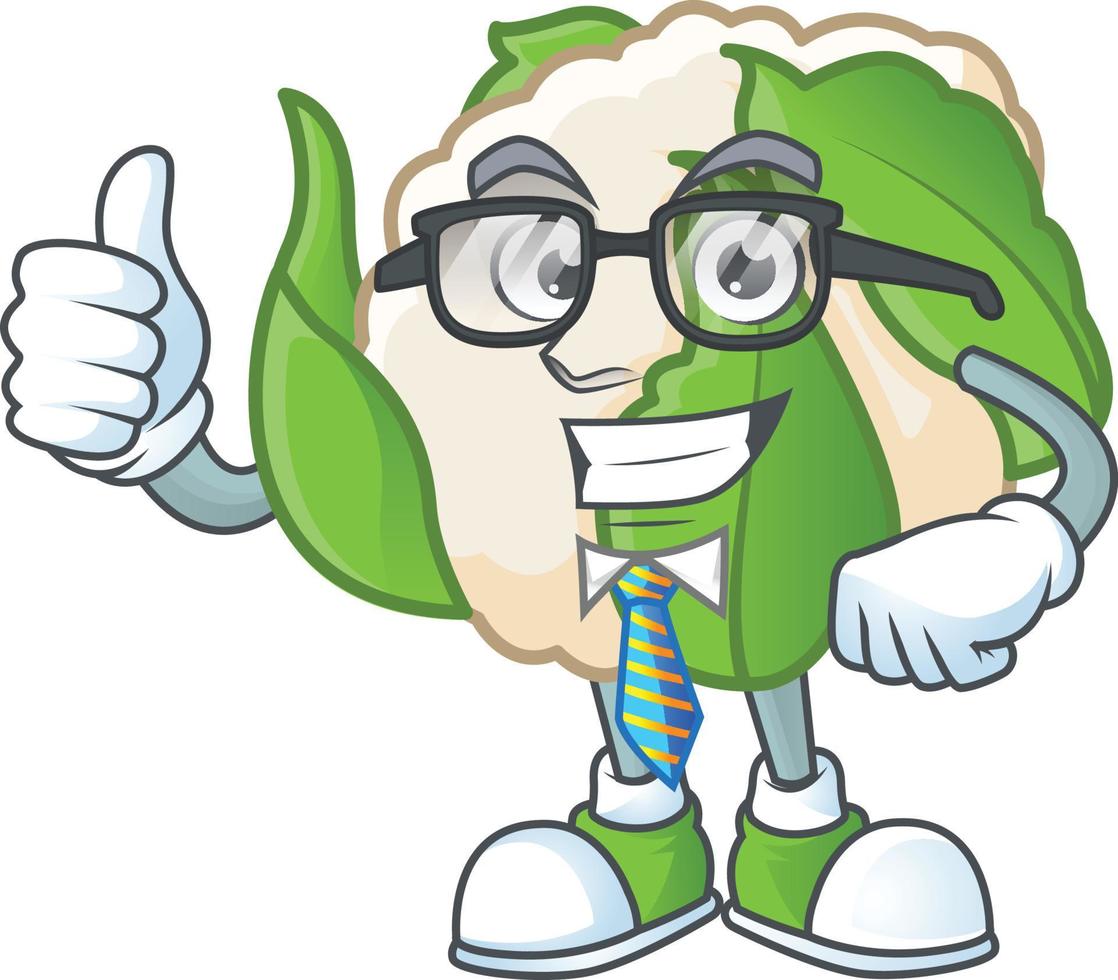 Cauliflower cartoon character style vector