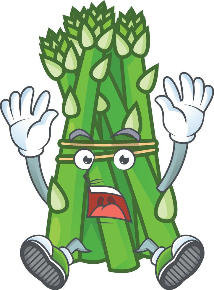 Asparagus cartoon character style vector