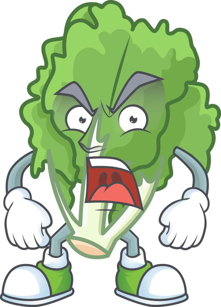 Endive cartoon character style vector
