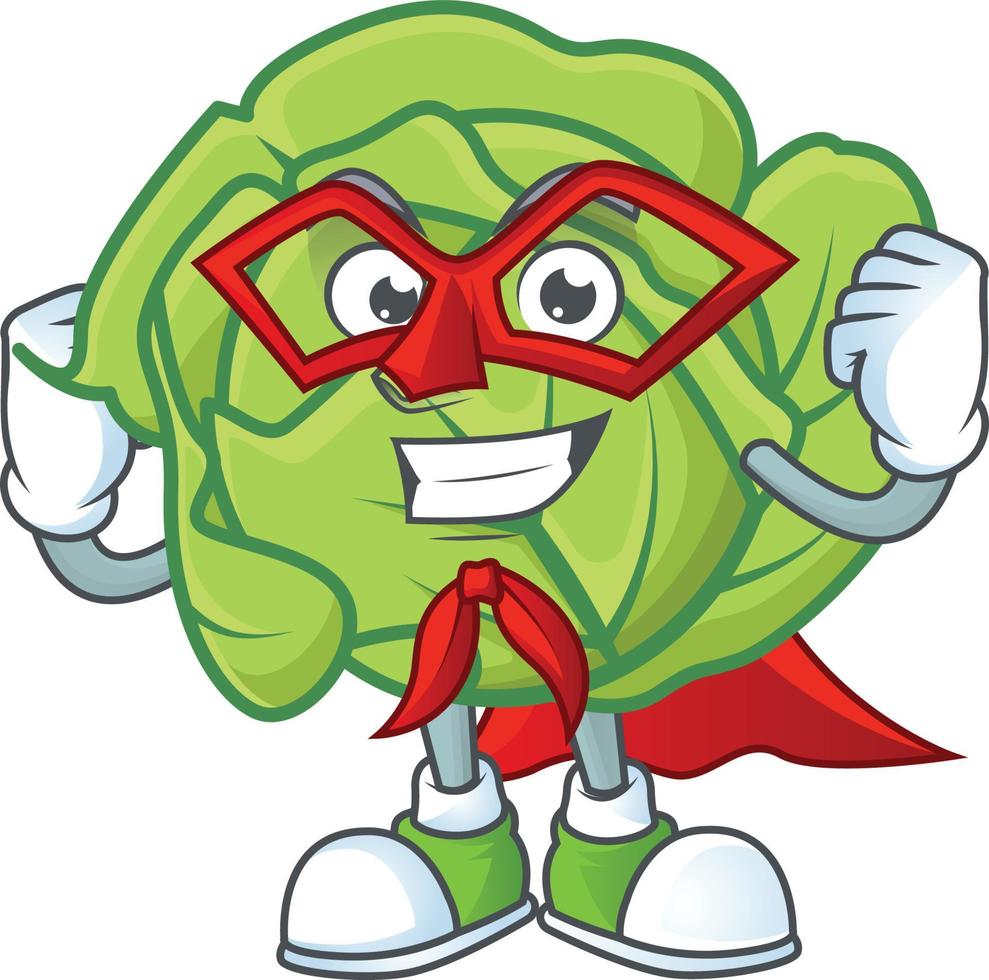 Cabbage cartoon character style vector