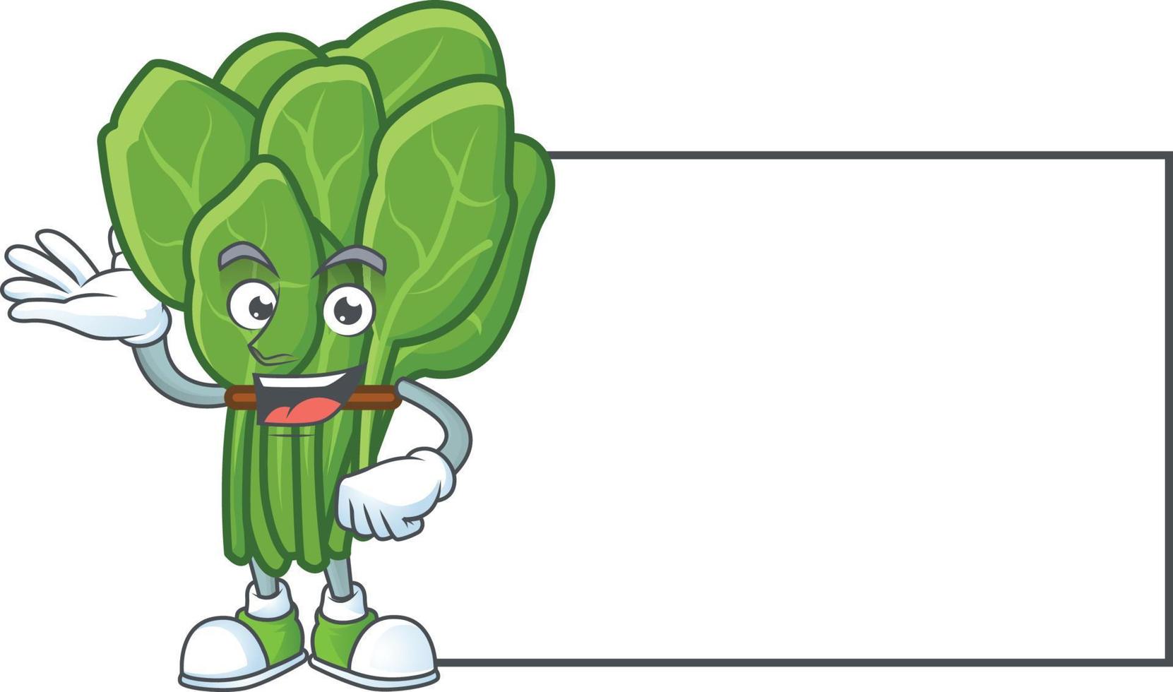 Spinach cartoon character style vector