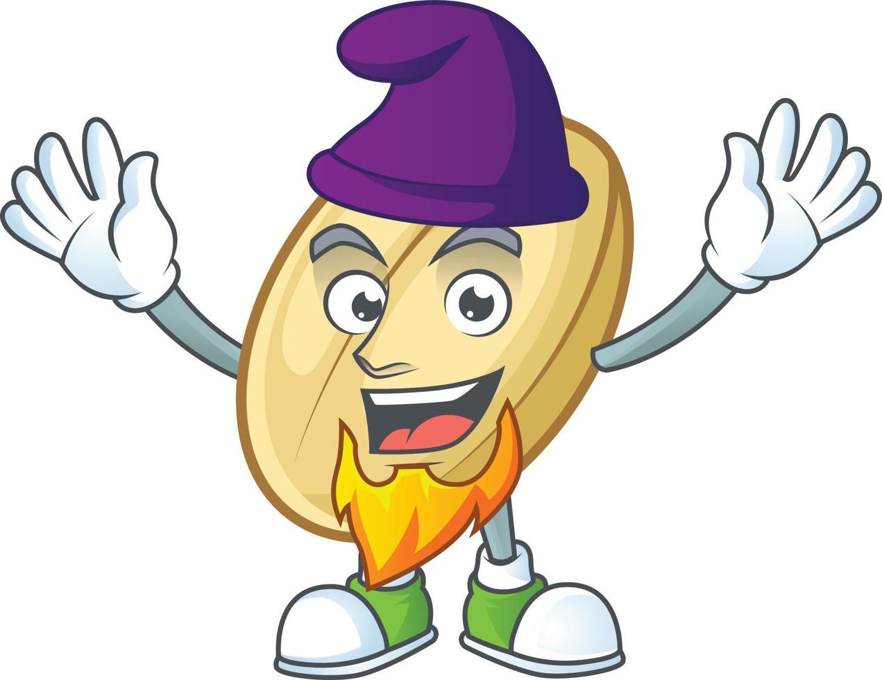 Split bean cartoon character style vector