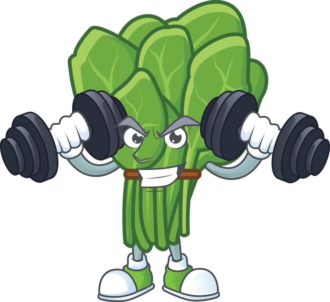 Spinach cartoon character style vector