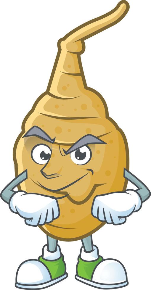 Jerusalem artichoke cartoon character style vector