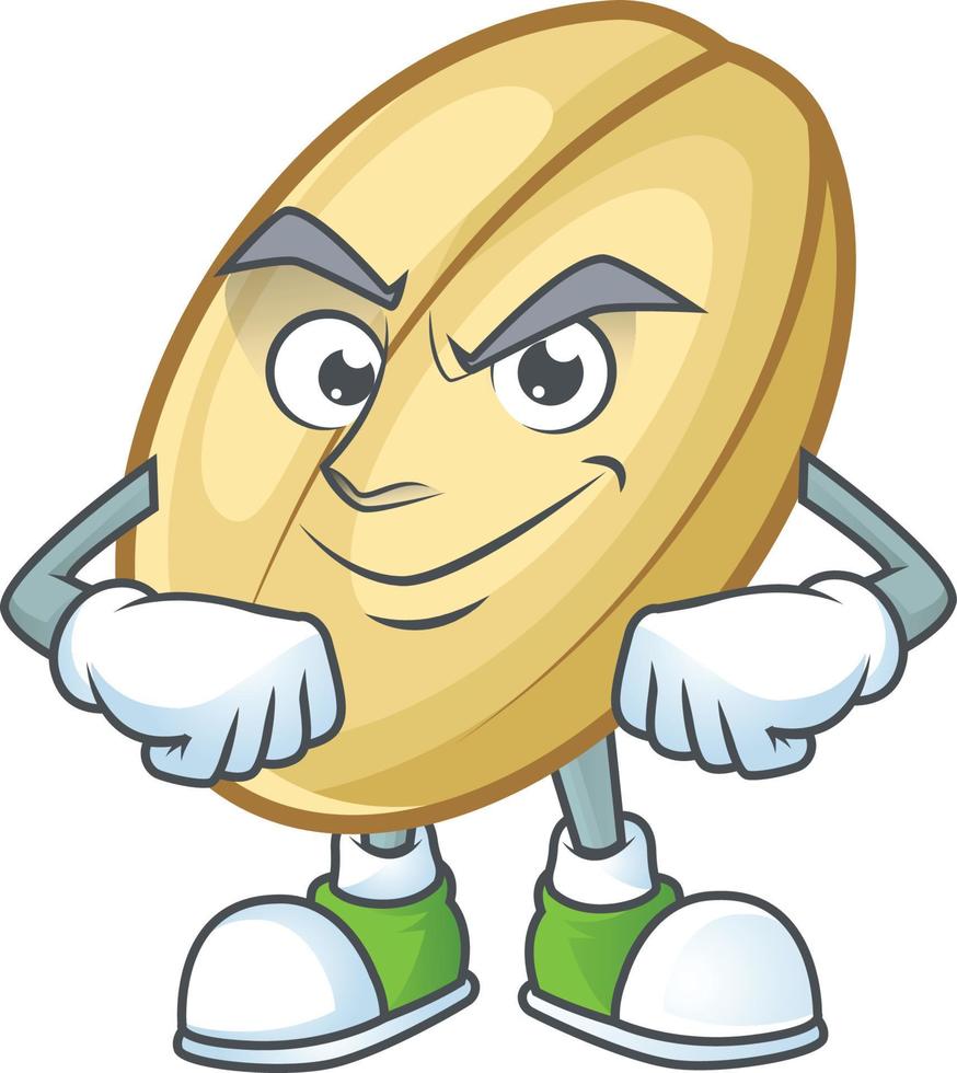 Split bean cartoon character style vector