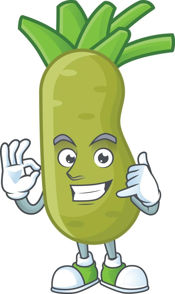 Wasabi cartoon character vector
