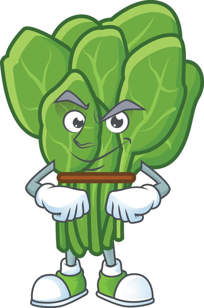 Spinach cartoon character style vector