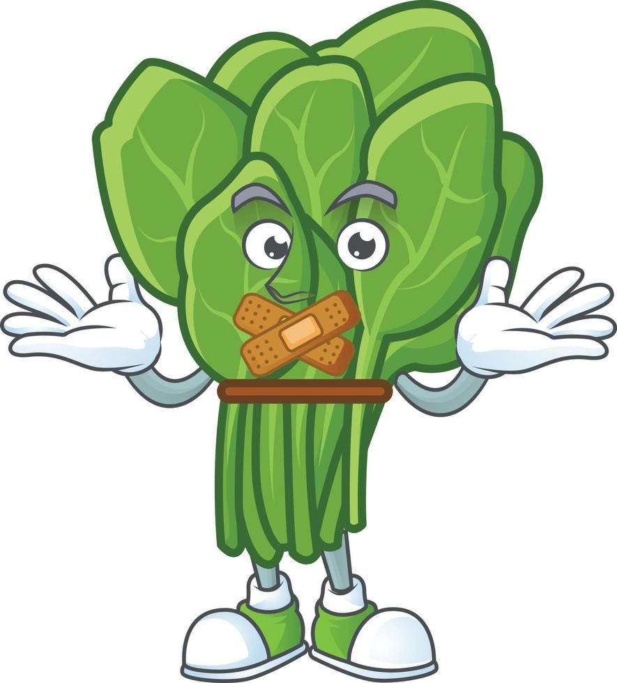Spinach cartoon character style vector