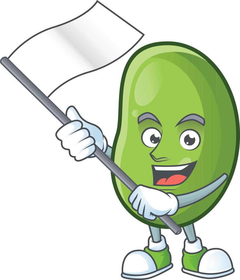 verde frijoles dibujos animados personaje estilo vector