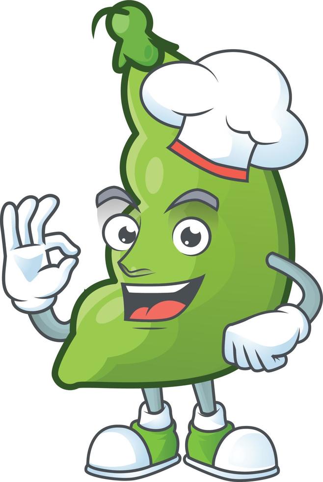 Broad beans cartoon character style vector