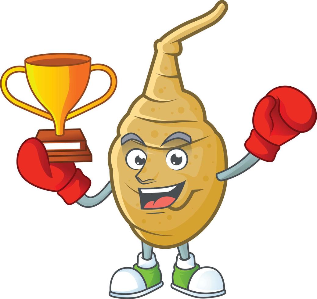 Jerusalem artichoke cartoon character style vector