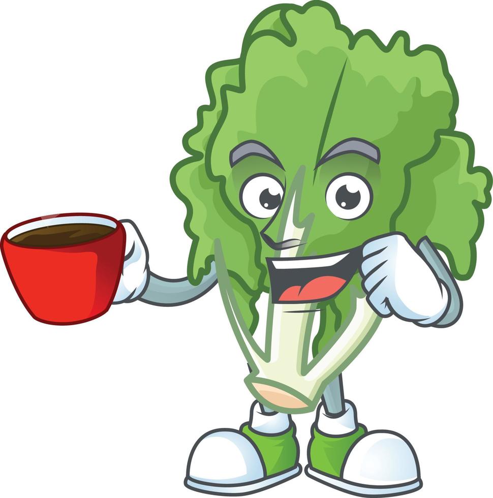 Endive cartoon character style vector
