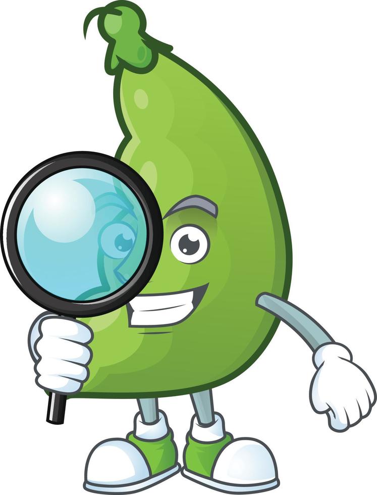 Broad beans cartoon character style vector