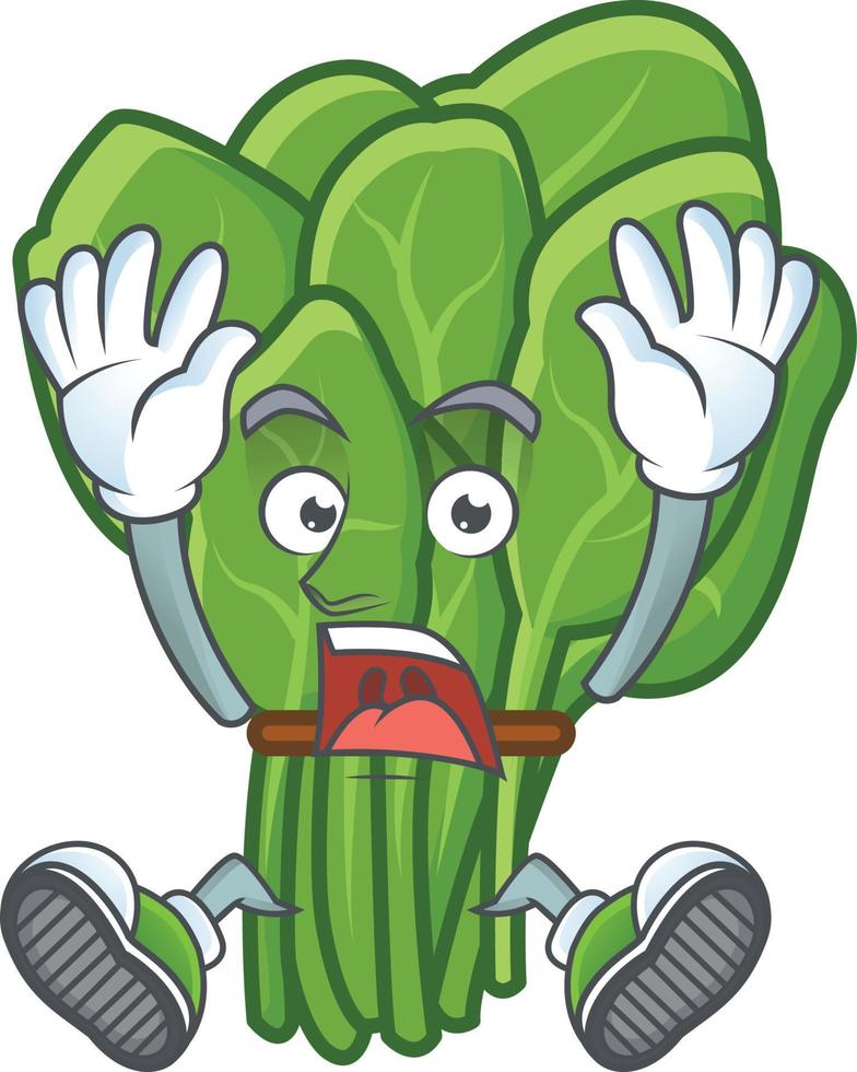 Spinach cartoon character style vector