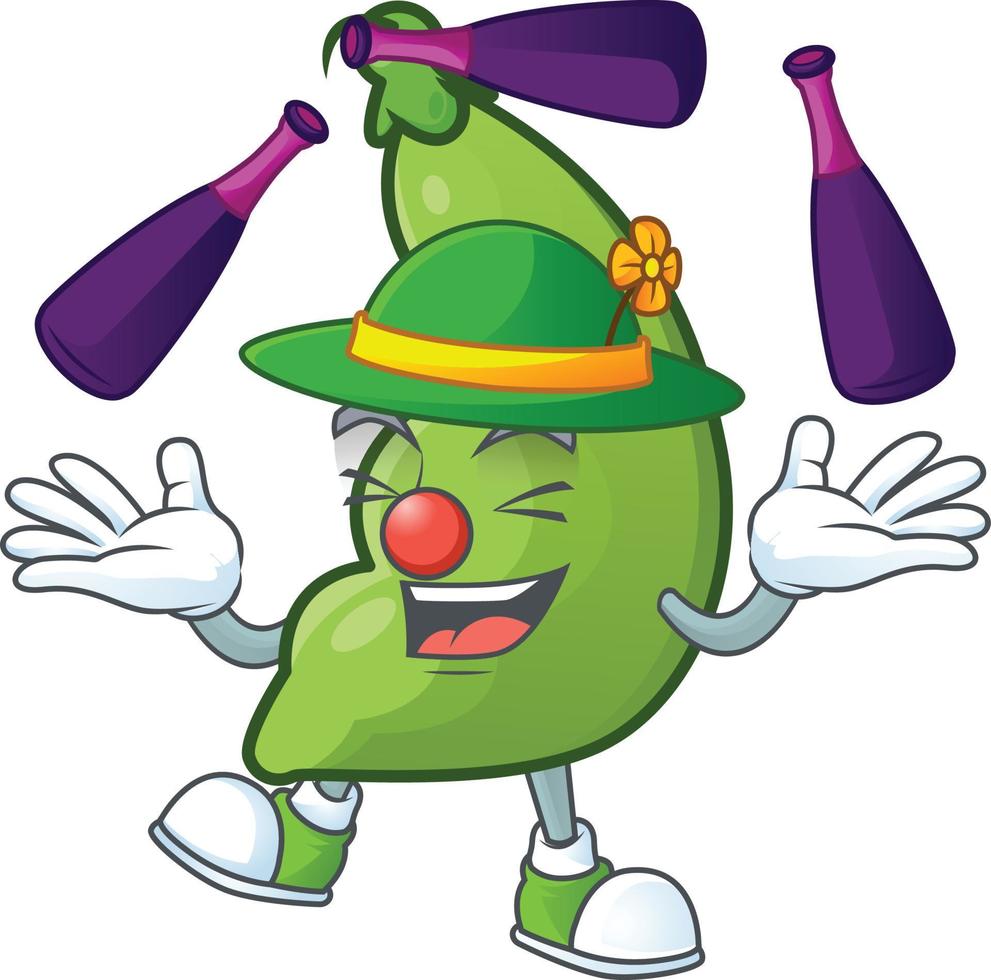 Broad beans cartoon character style vector