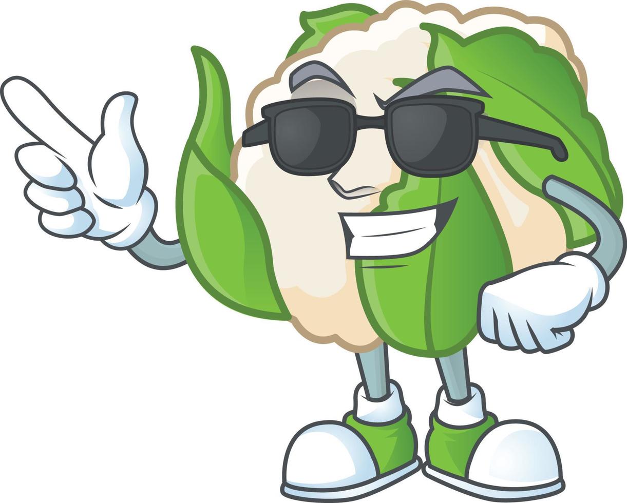 Cauliflower cartoon character style vector