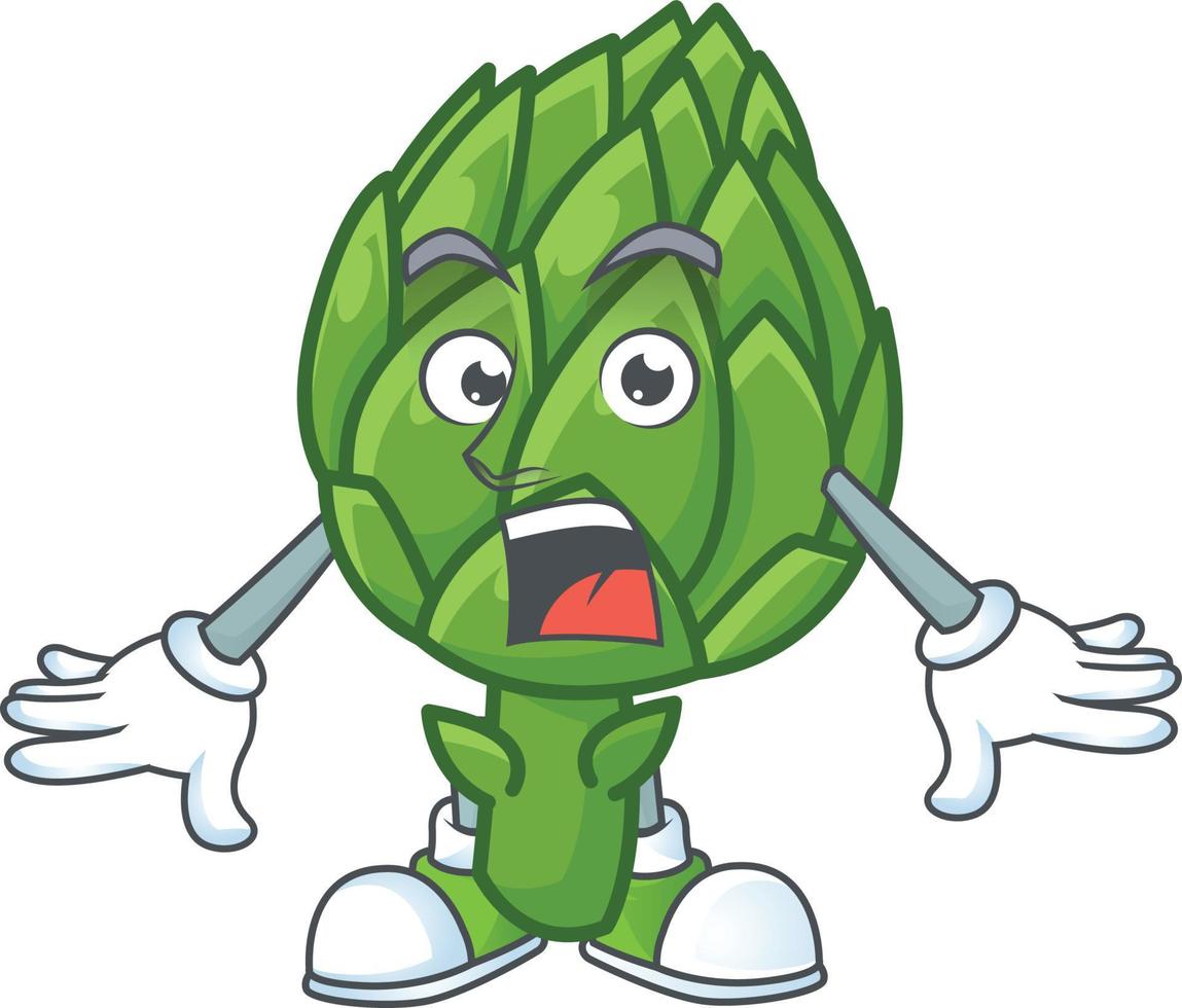 Artichoke cartoon character style vector