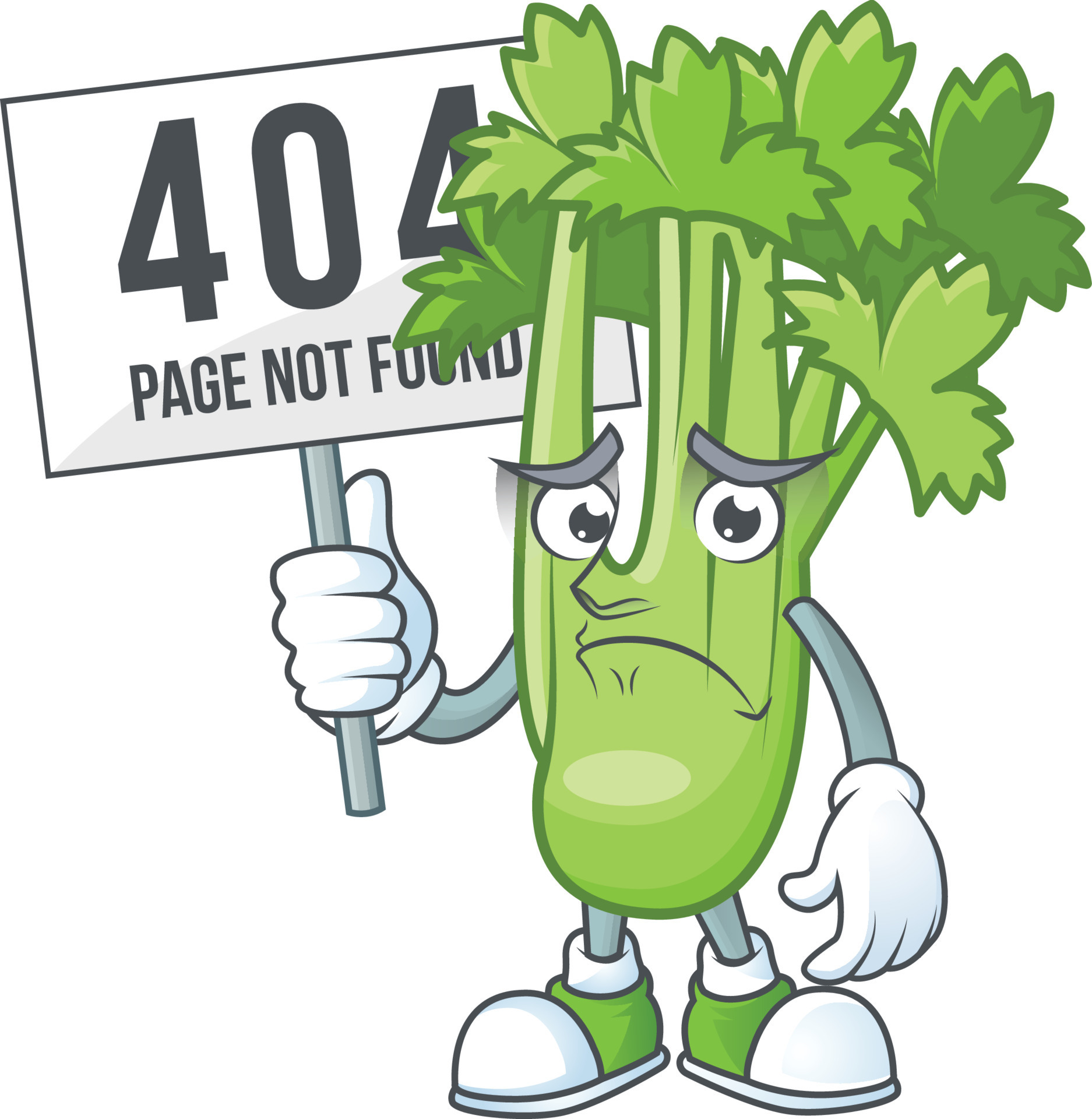 Happy celery plant cartoon character 19830726 Vector Art at Vecteezy