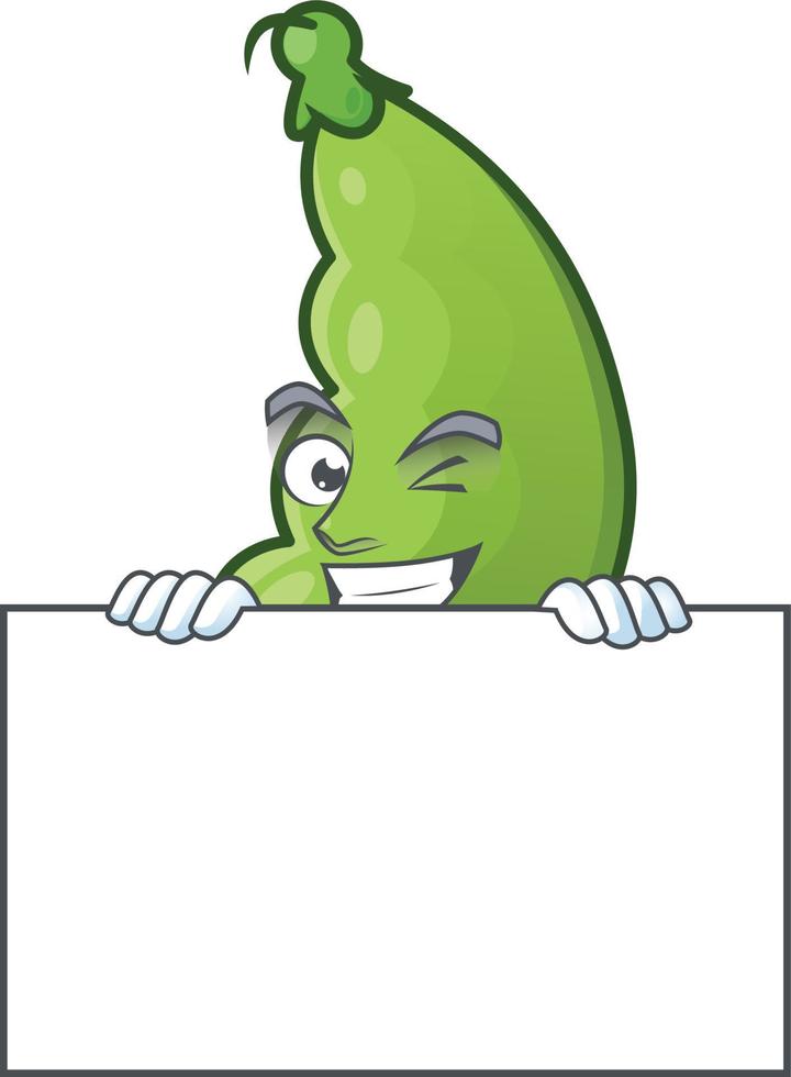 Broad beans cartoon character style vector