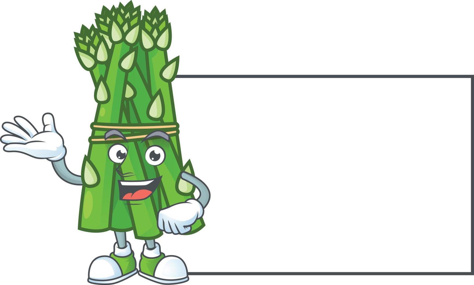 Asparagus cartoon character style vector