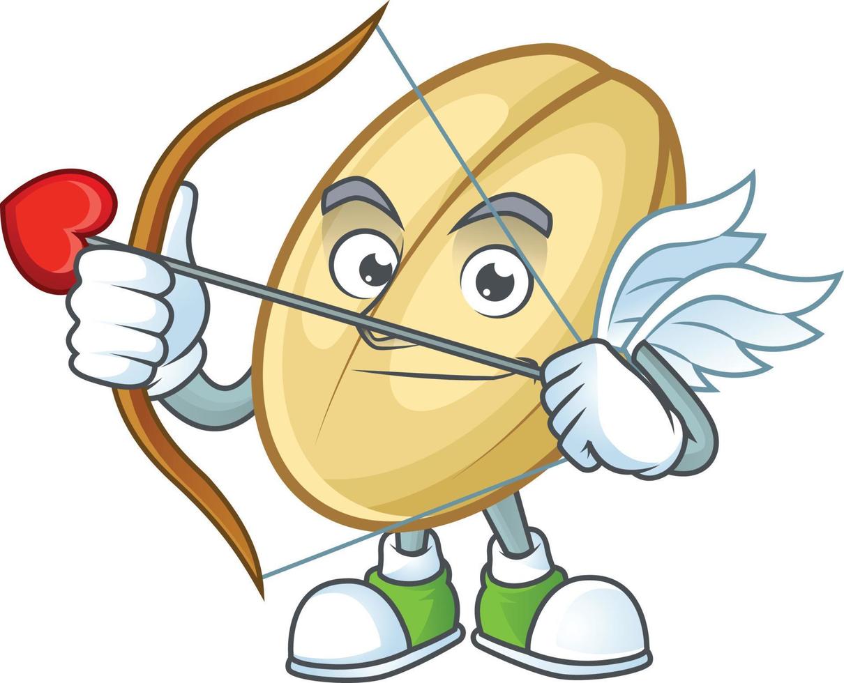 Split bean cartoon character style vector